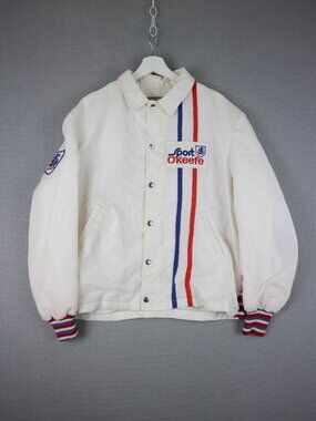 Sport O'keefe Shields Sportswear Snap Button Down Bomber Jacket 1980s S Small